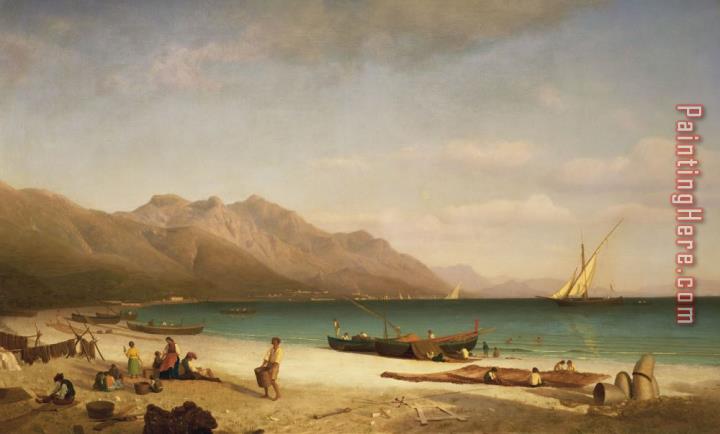 Albert Bierstadt Bay of Salerno
